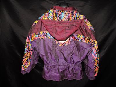 Vintage Asics M L Austria Olympic Ski Team Coat Austrian Jacket Purple Pink Ebay