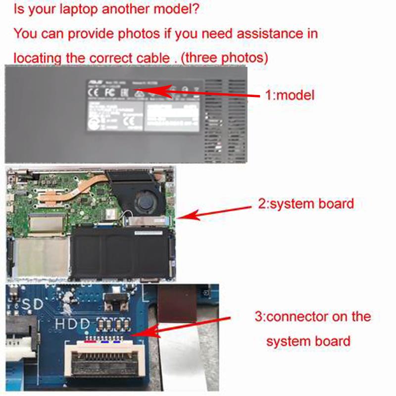 Gintai Connecteur De Disque Dur SATA HDD Câble Pour ASUS R565M Series VivoBook FFC X515 X515J F515 A516 V5200 R565J X515 (2020) X515DA, X515EA, X515EP, X515FA, X515JA, X515JF X515UA 04022-00060100