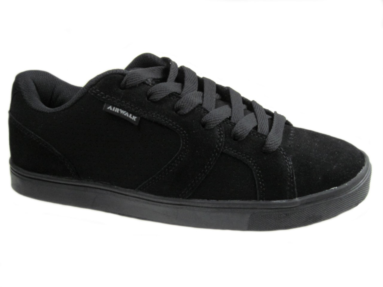 AIRWALK PACIFIC LACE UP SKATE TRAINERS BLACK SUEDE SIZE UK 7-12 RRP £69 ...