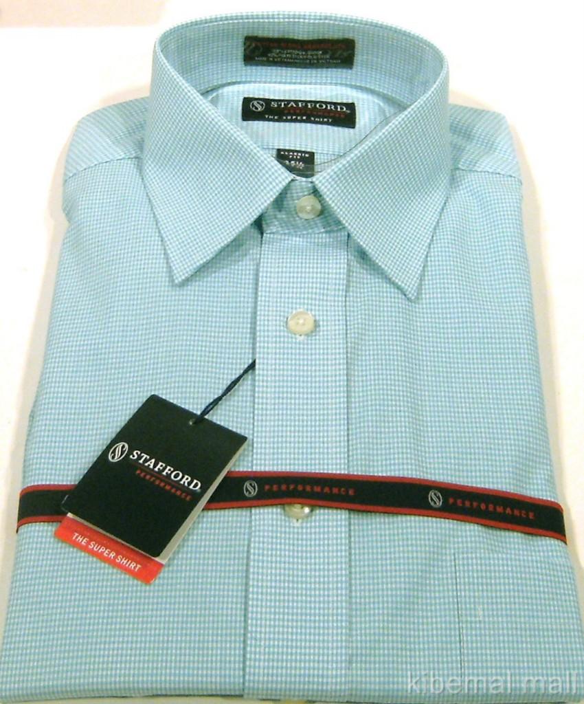 STAFFORD Men's Performance Dress Super Shirt Classic Fit~Stripes,Solids ...