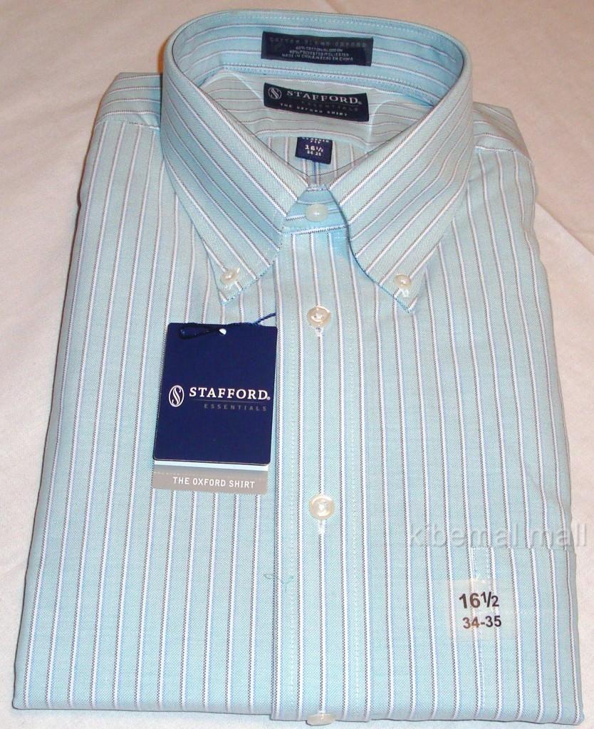 NWT STAFFORD Essentials Men's Oxford Shirt-Classic Fit-Long Sleeves ...