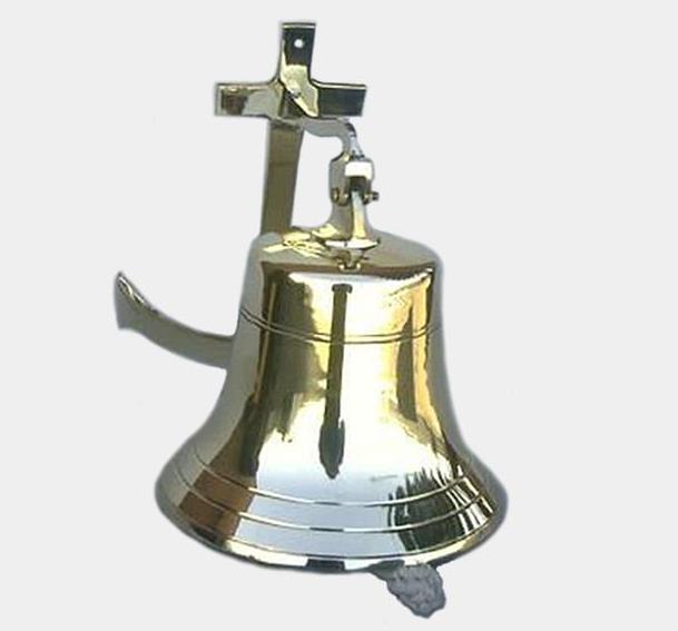 Solid Cast Brass Ship/'s Bell 6/" Nautical Marine Doorbell Hanging Wall Decor New