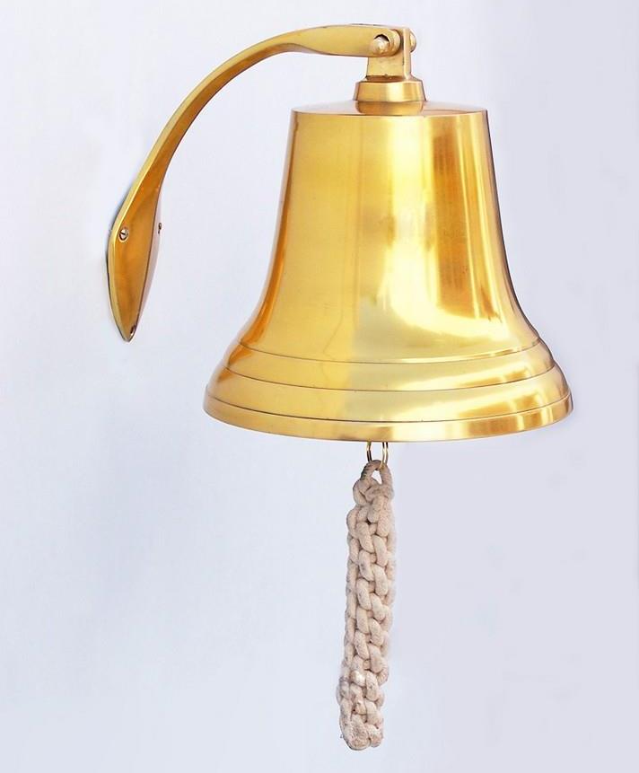 Deuren en accessoires Solid Cast Brass Ship's Bell 6" Nautical Marine Doorbell Hanging Wall