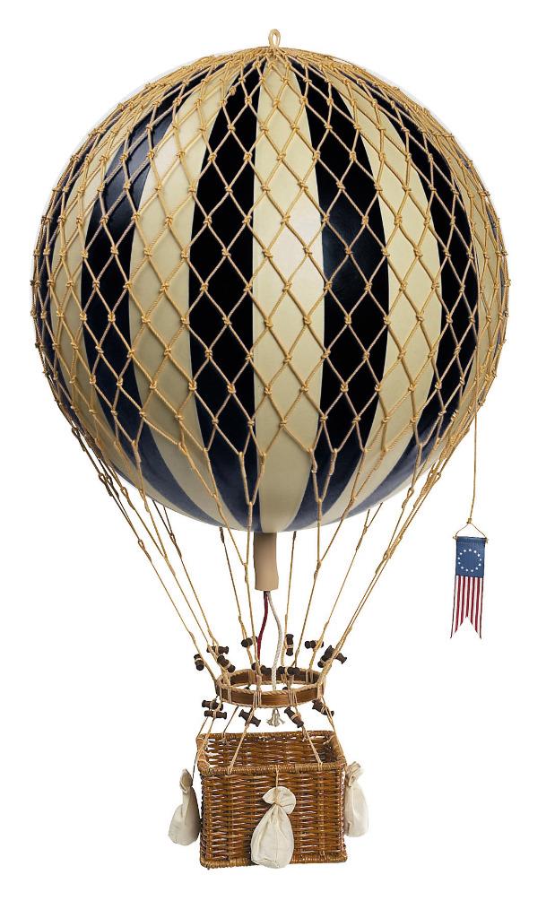 Hot Air Balloon Model Black White 13 Aviation Hanging Ceiling