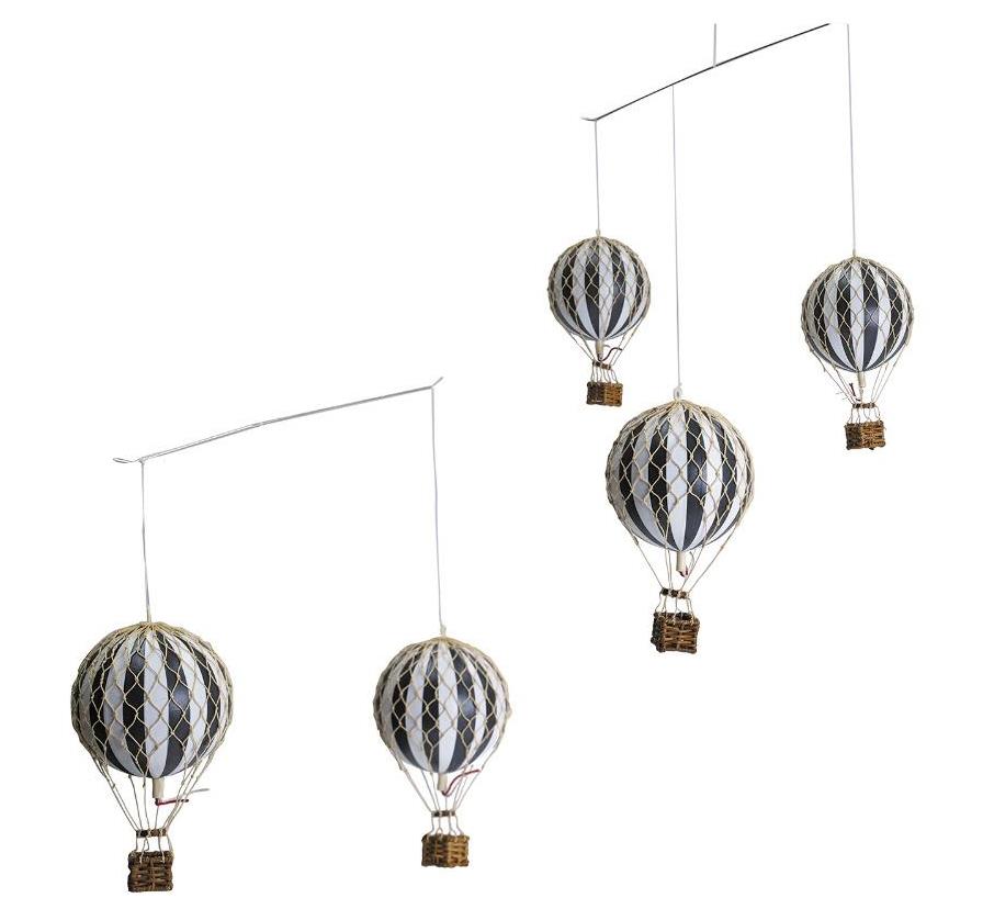 Hot Air Balloon Mobile Black White Hanging Nursery Home Ceiling