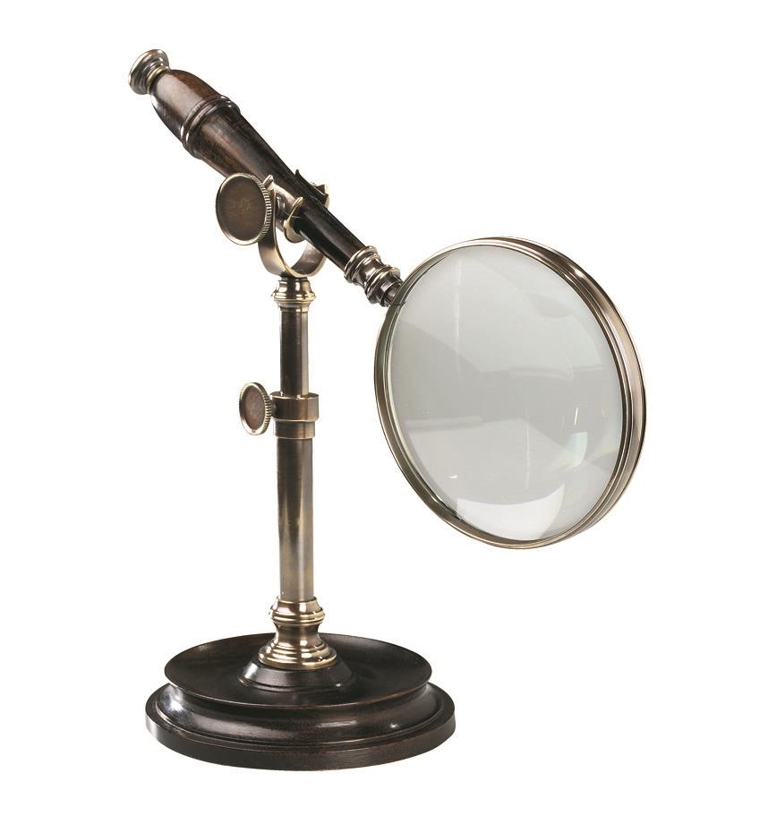 Bronzed Hands Free Magnifier Magnifying Glass Reading Device