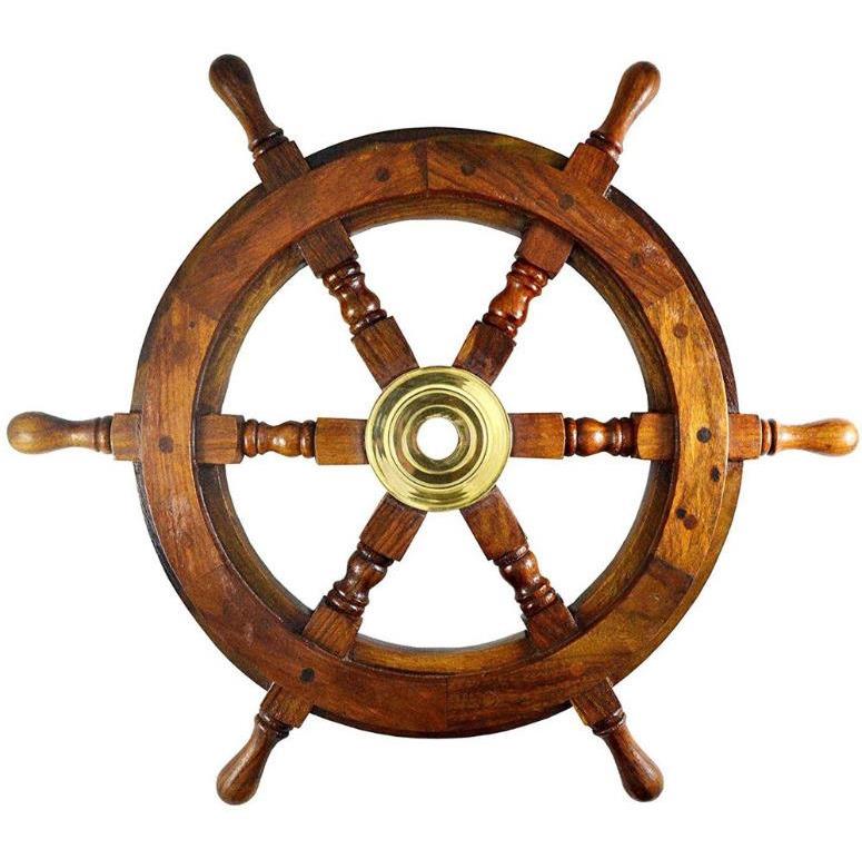 Ships Steering Wheel Nautical Pirate Wall Decor