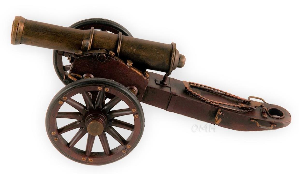 Civil War Artillery Cannon Metal Model American Decor