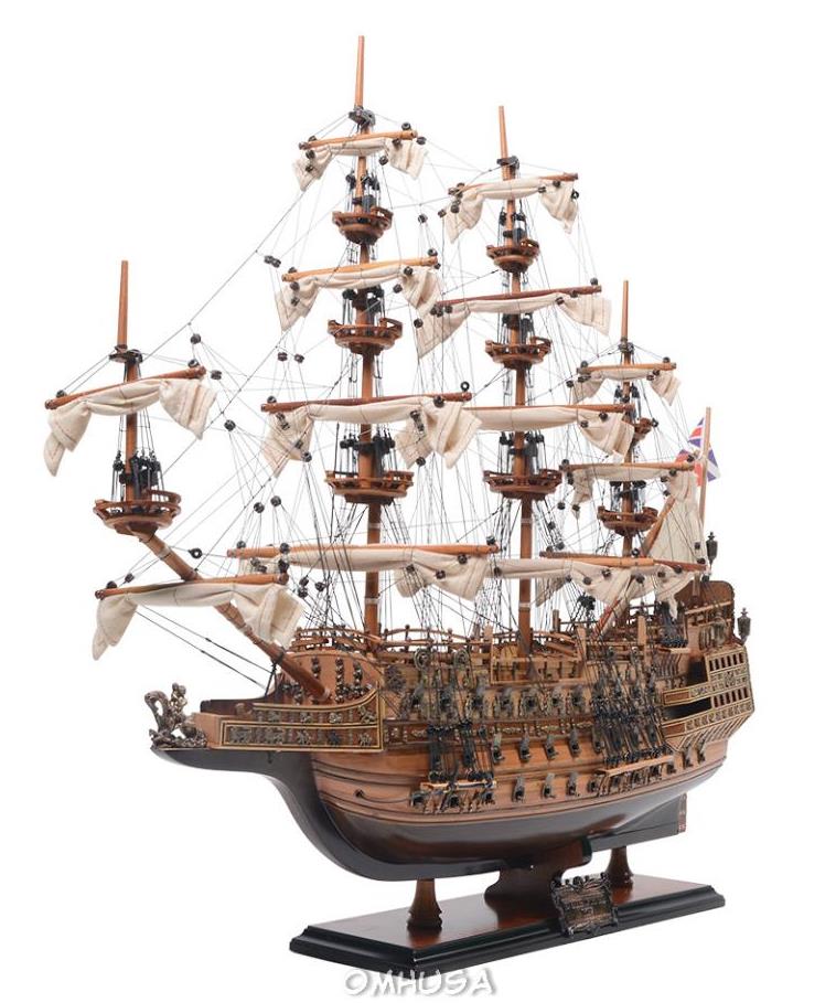 FAB 日本語　三枚セットConqueror of the High Seas HMS Sovereign of the Seas 1637 Wooden Tall Ship Model 29