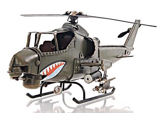 Bell AH-1 Cobra Snake Metal Model Attack Helicopter