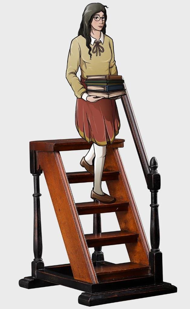 Harvard Library Steps Architectural 3D Model Staircase Sculpture