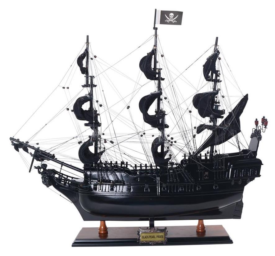 Black Pearl Caribbean Pirate Tall Ship Wooden Model 28