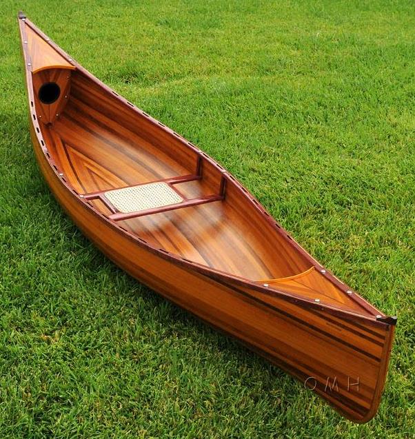 Display Cedar Strip Built Canoe No Ribs Model Woodenboat USA