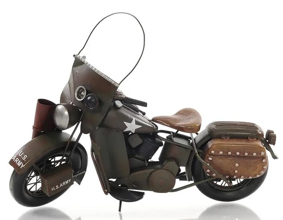 1942 WLA Harley Davidson Army Motorcycle Metal Model 12