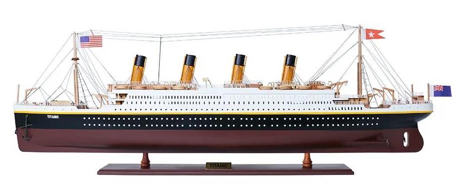 RMS Titanic Ocean Liner Wooden Model 40