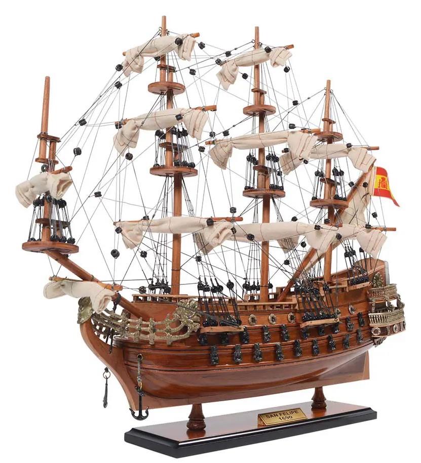 San Felipe Tall Ship Wooden Model Sailboat