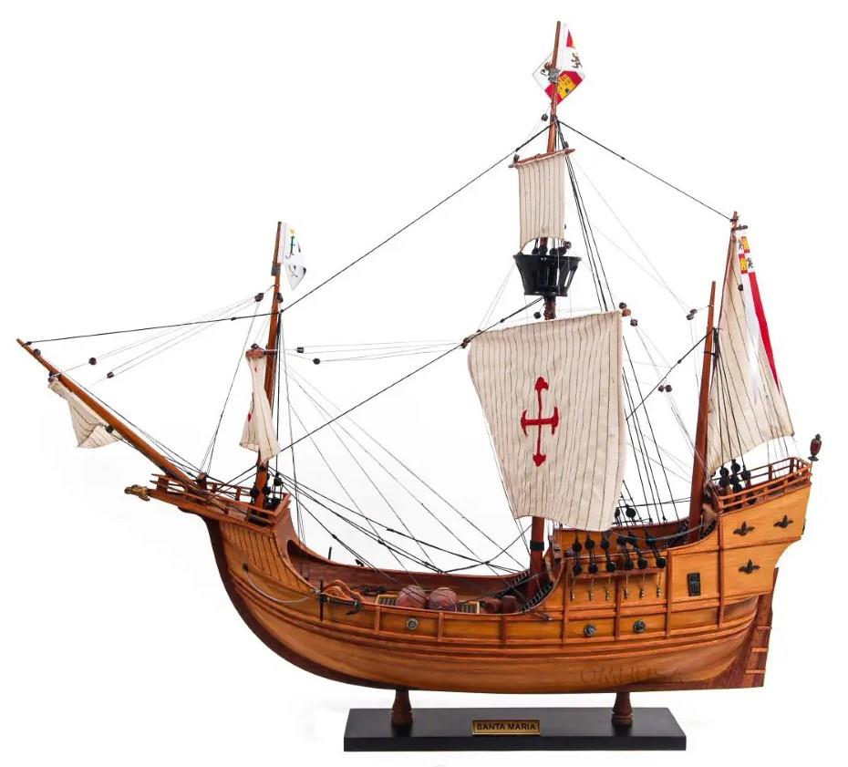 La Santa María 1492 Tall Ship Wooden Model 29