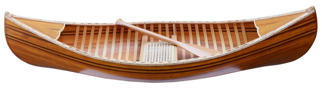Display Cedar Strip Built Canoe 6' Small Wooden Model Boat Flat