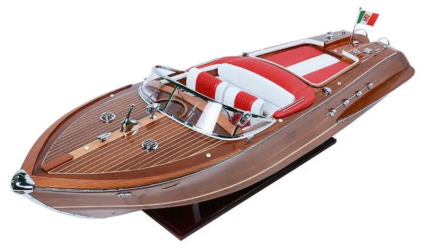 Riva Aquarama Speed Boat Wood Scale Model Italian Runabout
