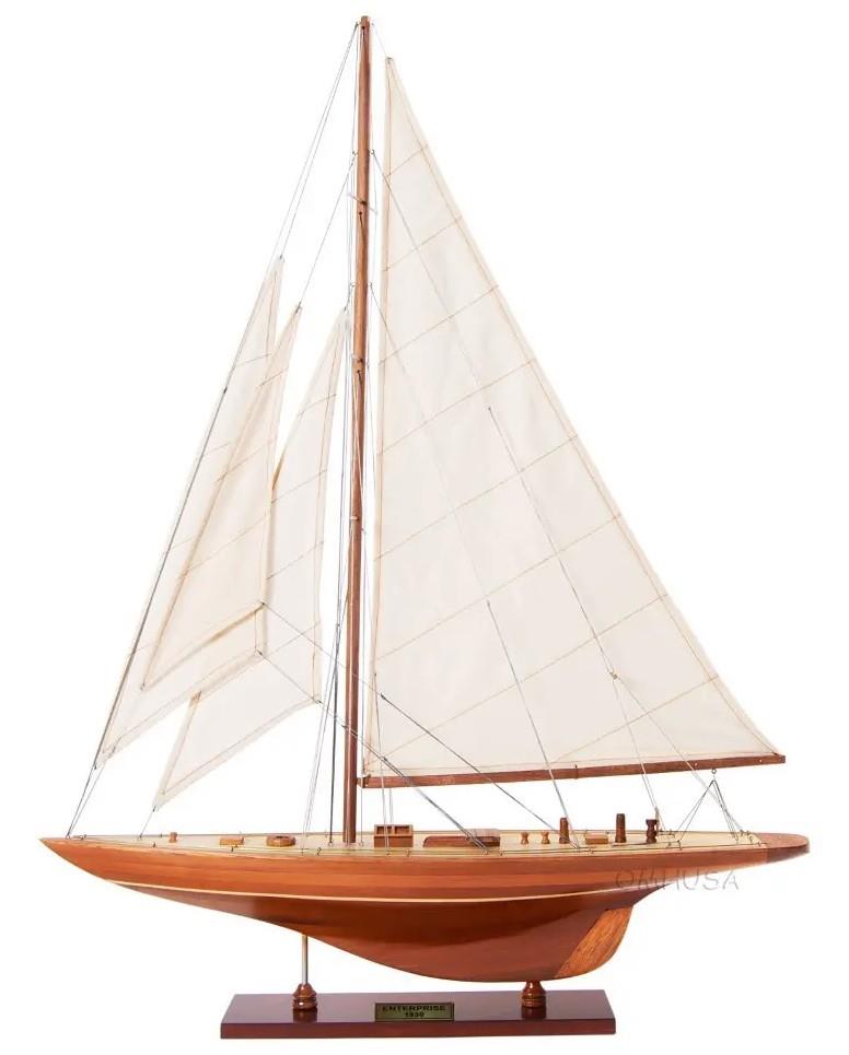 Enterprise 1930 America's Cup Yacht J Class Boat Wooden Model 25