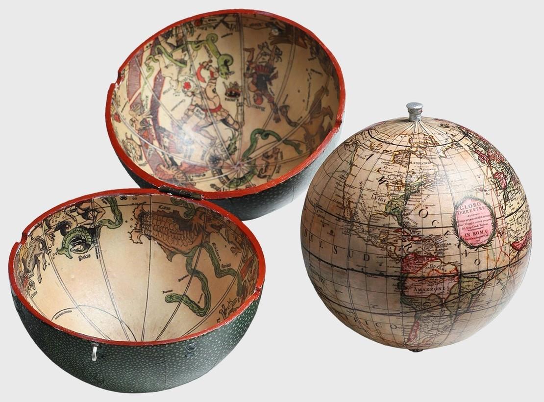 Pocket World Globe 18TH Century Replica Desk Table Top Home Decor