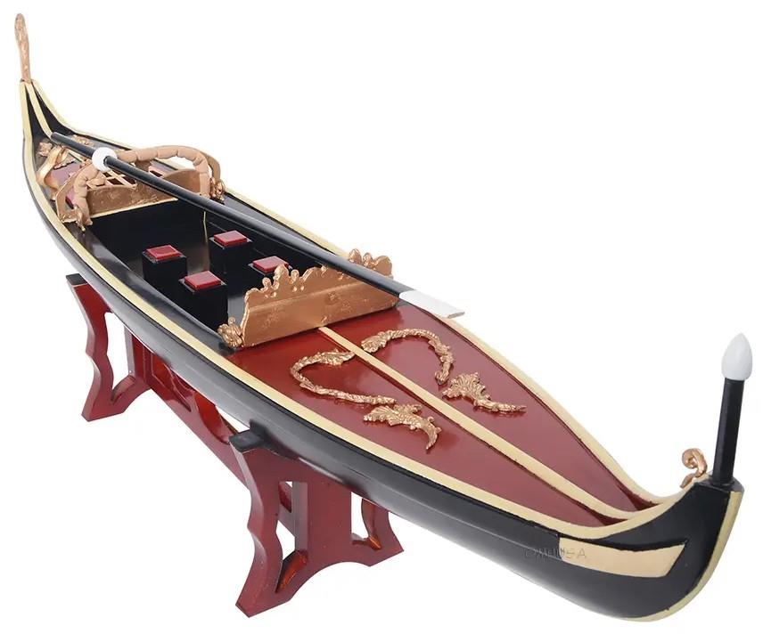 Venetian Venice Italian Gondola Wooden Ferry Boat Model