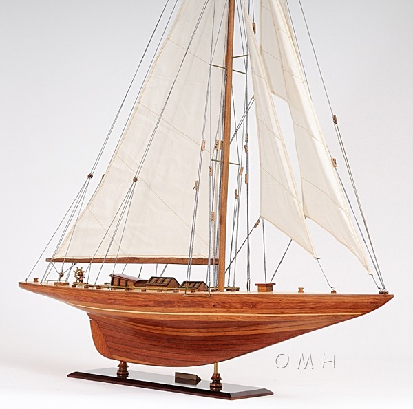 Shamrock V 1930 Americas Cup J Boat Wood Model