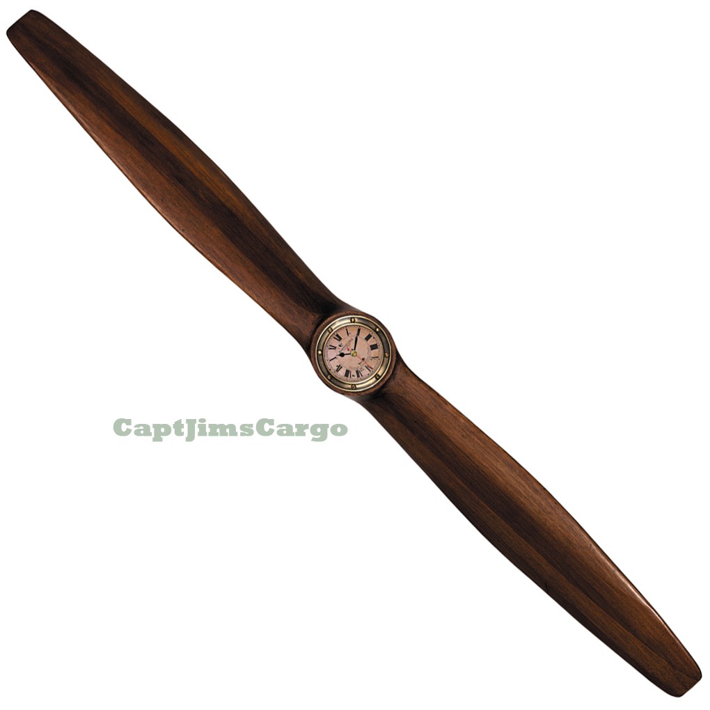 Details About Wwi Wooden Laminated Airplane Propeller Clock 47 Aviation Wall Decor