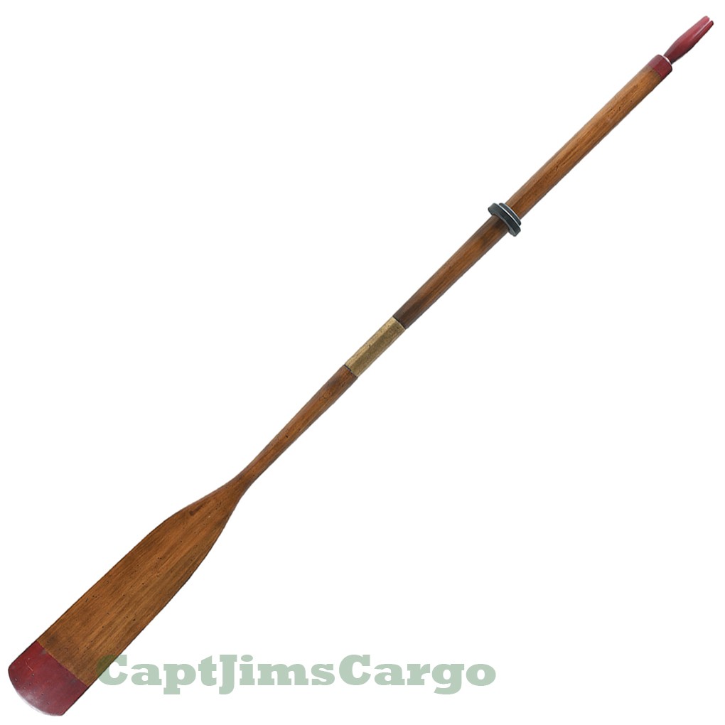 Row Boat Tender Oar Red 72" Wood Decorative Paddle w 