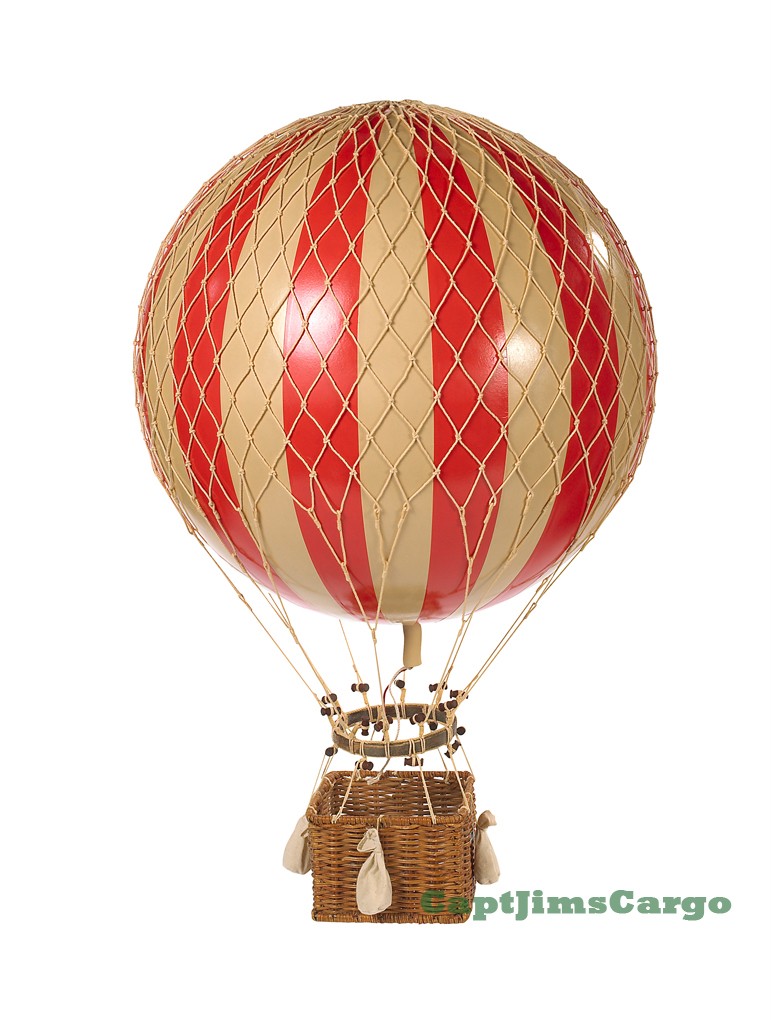 Xl Hot Air Balloon Red White Striped 17 Ceiling Hanging