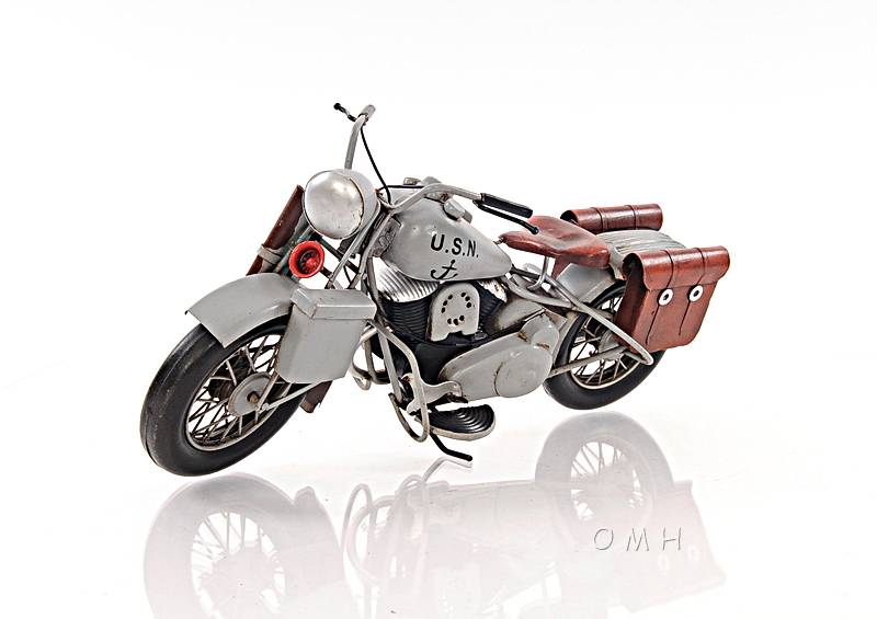 1942 Indian Military Model 741 Grey Motorcycle Metal Model 12
