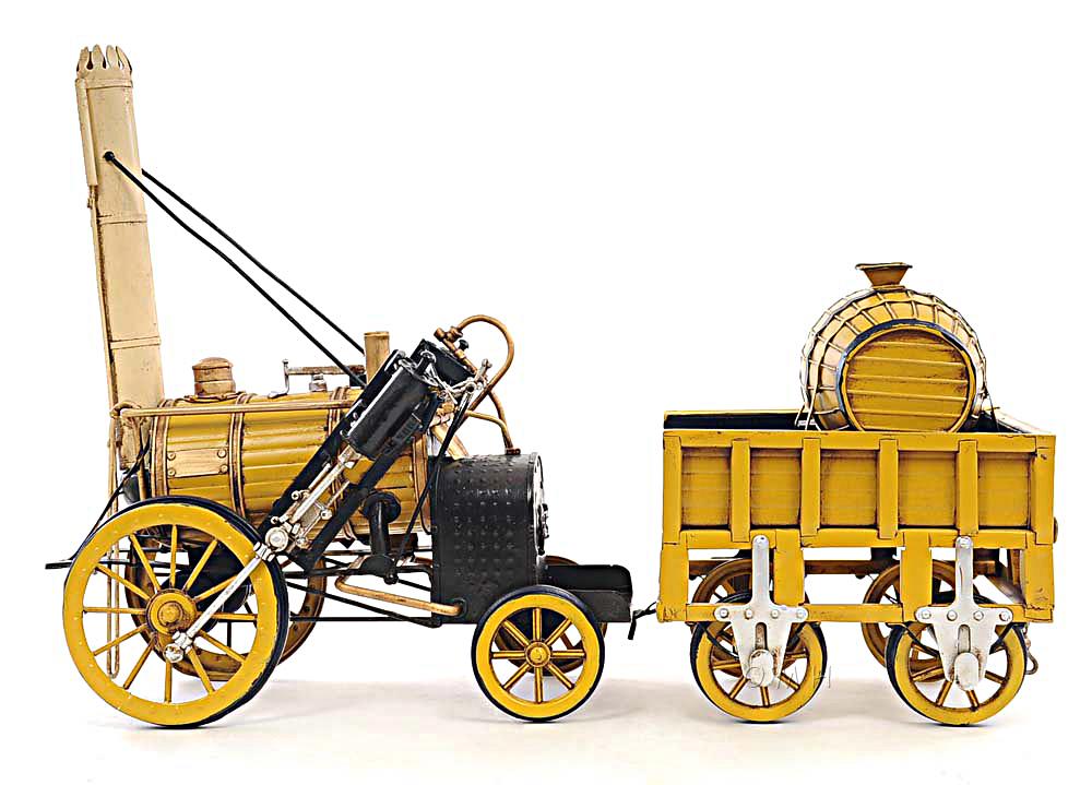 Stephenson's Rocket Steam 1829 Metal Model 18" Vintage Train