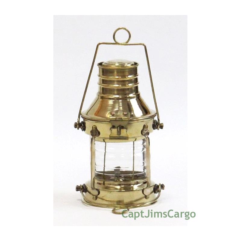 Ship/'s Anchor Lantern Oil Lamp Copper /& Brass 13.5/" Fresnel Lens Nautical Decor