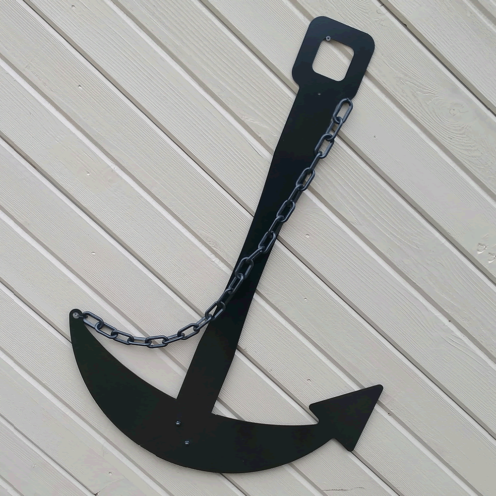 Black Admiralty Fisherman Anchor Wall Decor 36 Metal Outdoor Nautical Art Nautical Decor Collectibles Worldenergy Ae