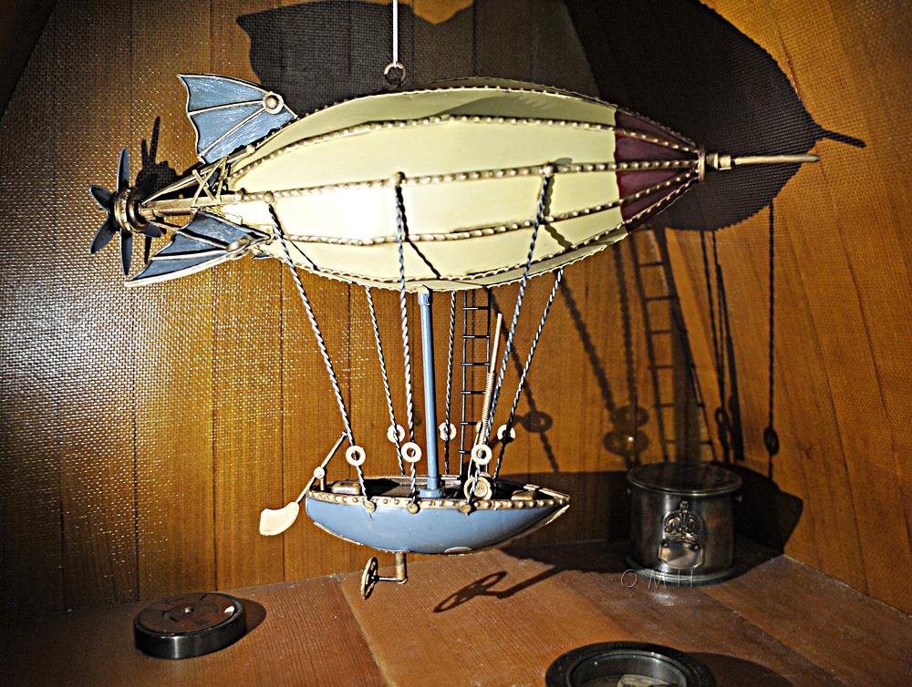 Steampunk Airship Model Metal Hot Air Balloon 14