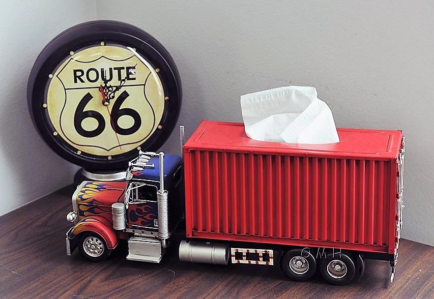 Box Container Truck Rectangular Tissue Holder Scale Model