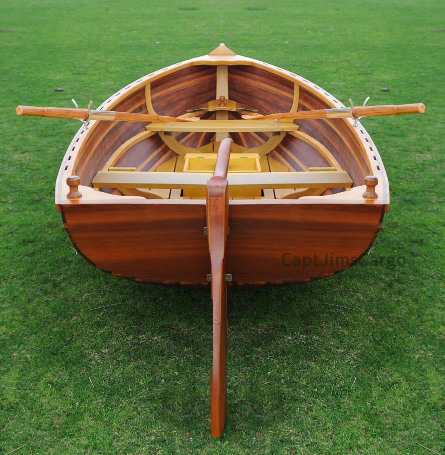 Dingy Cedar Wood Strip Built Row Boat Tender