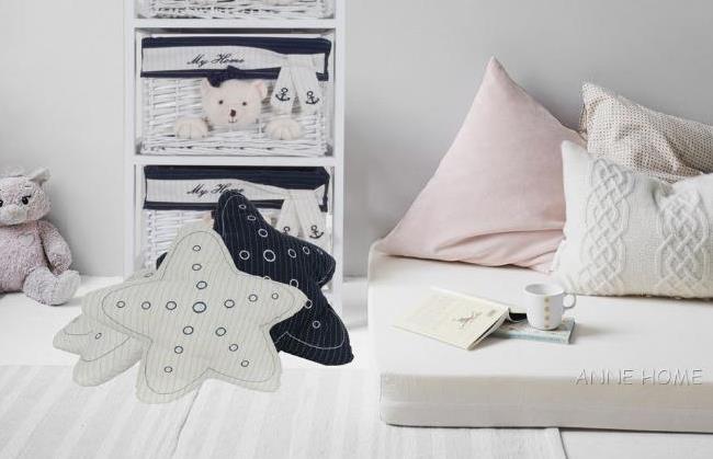 White Starfish Shaped Throw Pillow Coastal Couch Decor