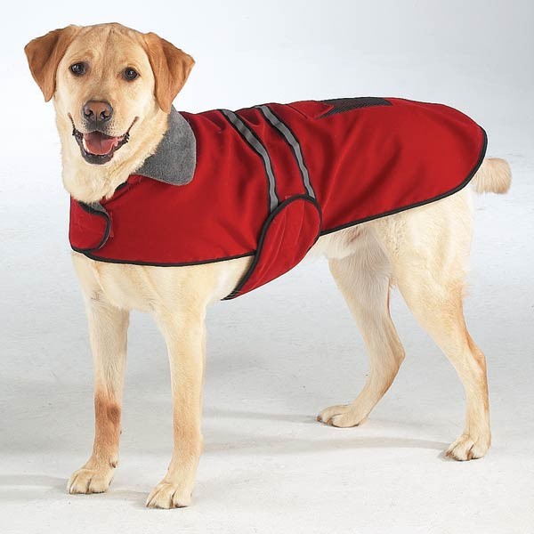 Dog REFLECTIVE JACKET Fleece Winter Coat Clothes Red Navy Green XS S M ...