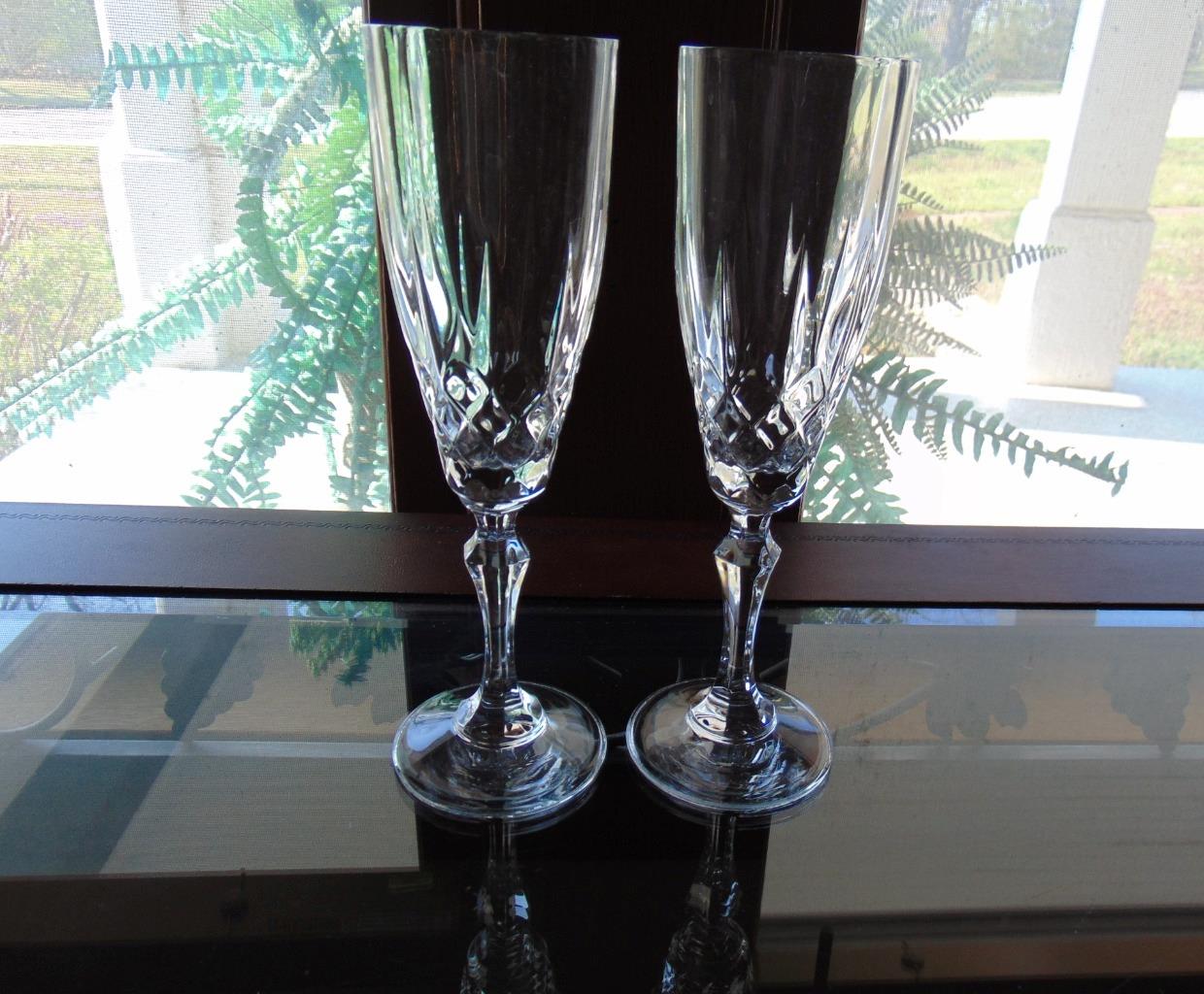 Kristal Zajecar NOBILITY Crystal Champagne Flute 8 1/4 in 6 oz Set of 2