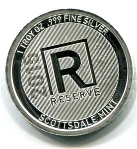 2015 Scottsdale Mint Reserve 1oz .999 Fine Silver Coin
