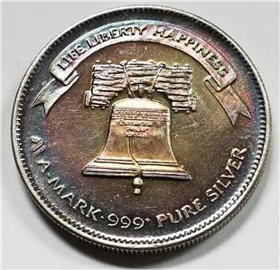 Vintage 1984 Amark Bell Round | .999 Silver 1oz | LIberty Silver