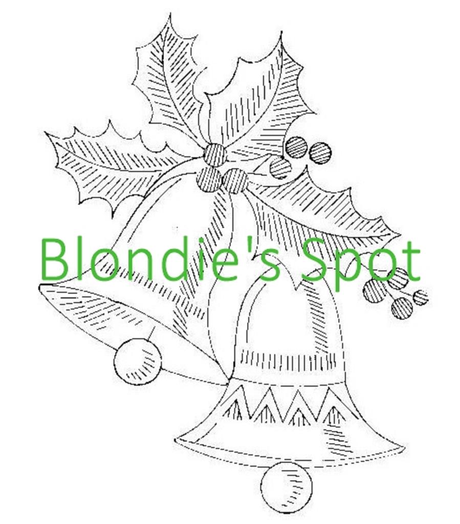 Hand Embroidery Transfer 975 Christmas Holly Poinsettia Santa Clause Angel Deer