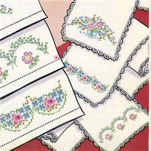 Flowers Baskets Southern Bell Assortment 281 repo Iron on Embroidery Transfer