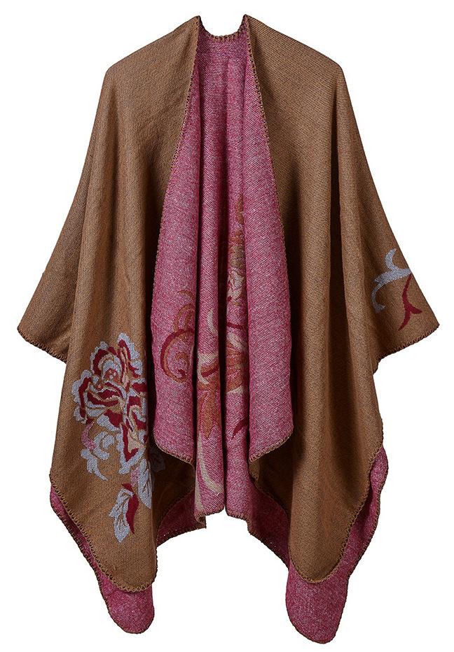 AU STOCK REVERSIBLE WARM OVERSIZE PONCHO BLANKET CAPE COAT SCARE/SHAWL T185 - Picture 15 of 15