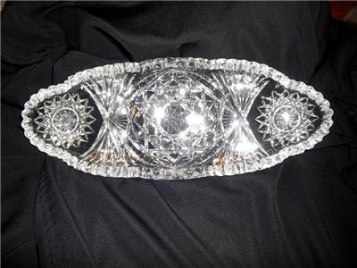 Vintage 11 5 Inch Cut Gl Celery Dish A Ebay 11 5 Inch Cut Gl Celery Dish