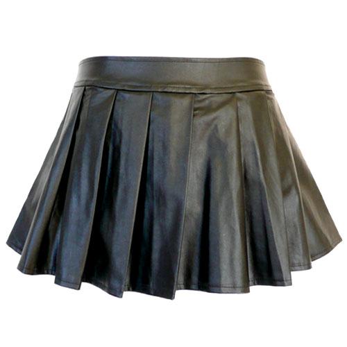 PB13 2XL 4XL 6XL 8XL Plus Size Faux Leather Pleated Sexy Mini Skirt ...