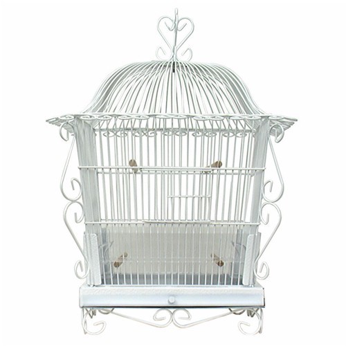 Canary Bird Cage White Vintage Art Deco Victorian Style