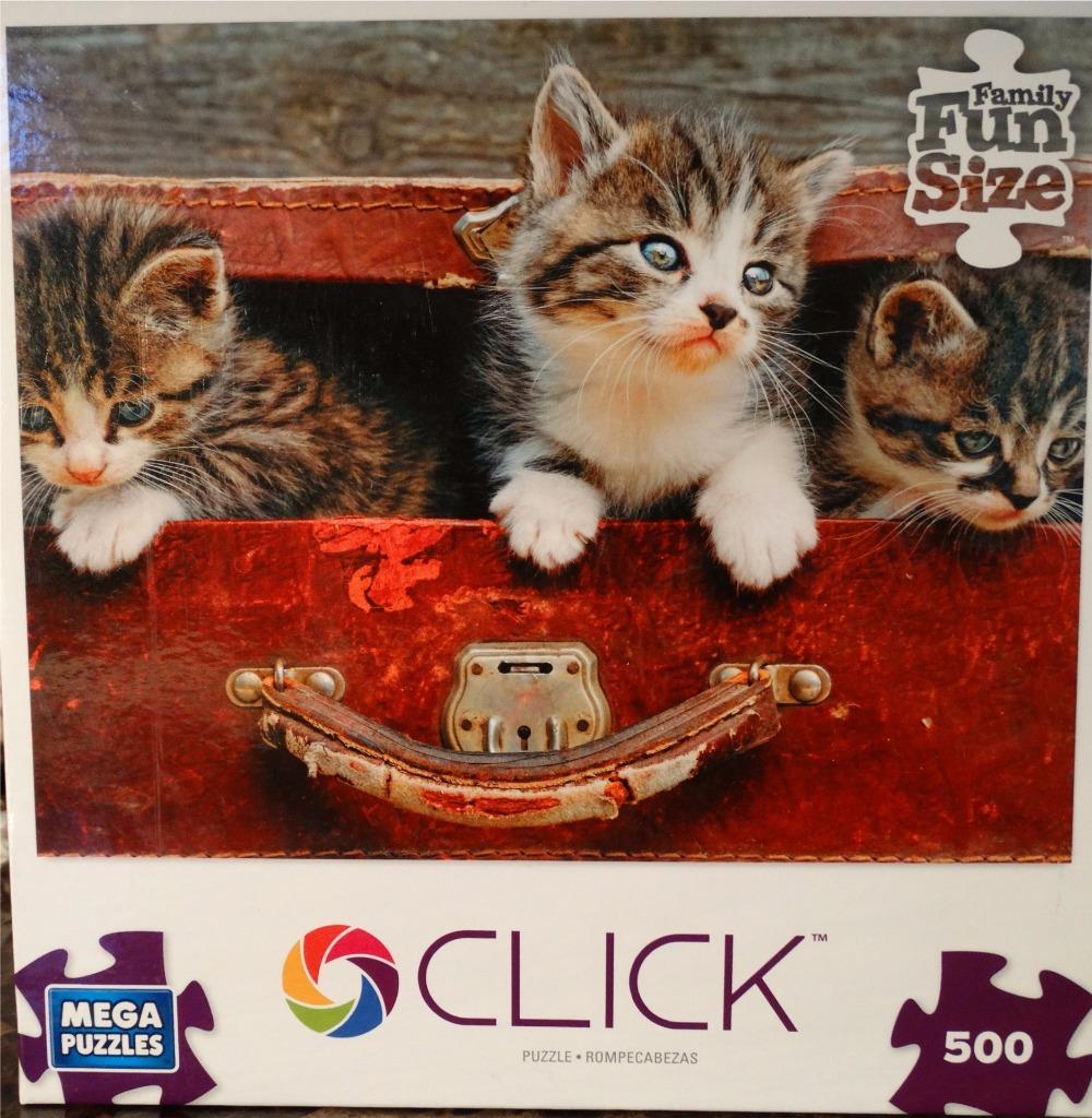 Mega Puzzles Click  Curiosity Kittens 500 Piece Cat  