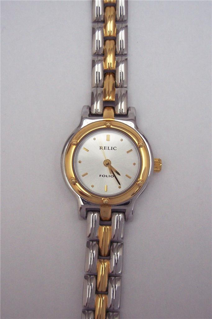Ladies' RELIC Folio Two-Tone Bracelet Watch #ZR33117